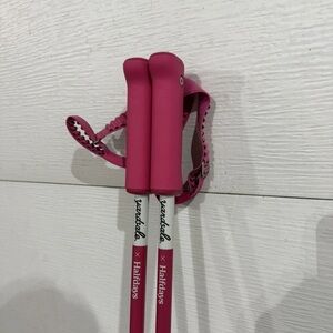 Halfdays x Yardsale Pink 125cm Magnetic Ski Poles